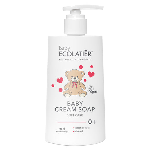 Jabón en Crema para Bebés "Soft Сare" Orgánico 0+, de Ecolatier