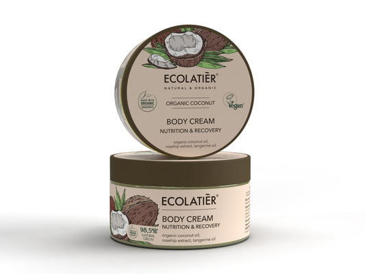 Crema Corporal Nutrición y Recuperación Coco Orgánico, de Ecolatier