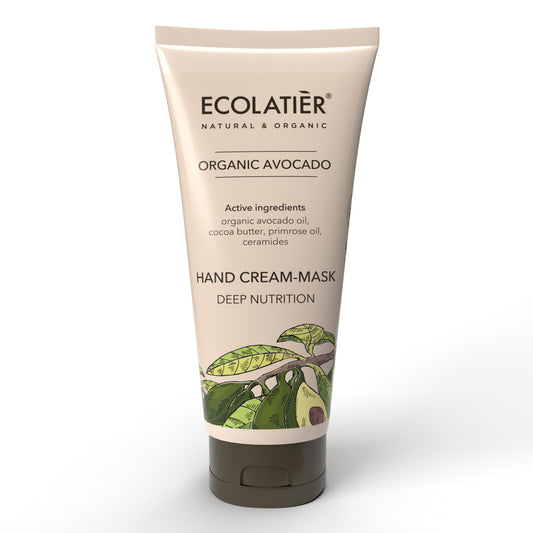 Crema-Mascarilla de Manos Nutrición Profunda Aguacate Orgánico, de Ecolatier