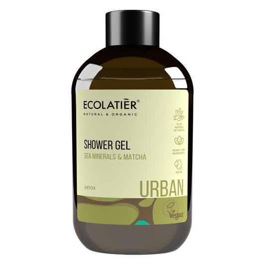 Gel de Ducha Detox Minerales Marinos y Matcha Orgánico, de Ecolatier