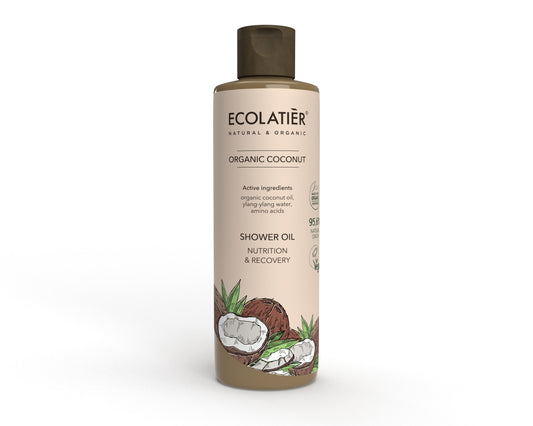 Aceite de Ducha Nutrición y Recuperación Coco Orgánico, de Ecolatier